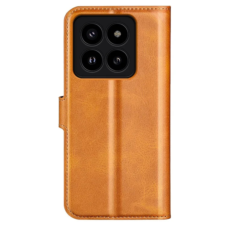 For Xiaomi 14 Pro Case Calf Texture Full Protection Phone Leather Cover