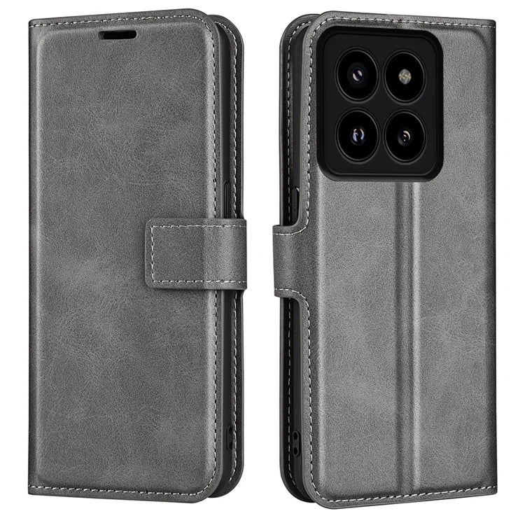 For Xiaomi 14 Pro Case Calf Texture Full Protection Phone Leather Cover