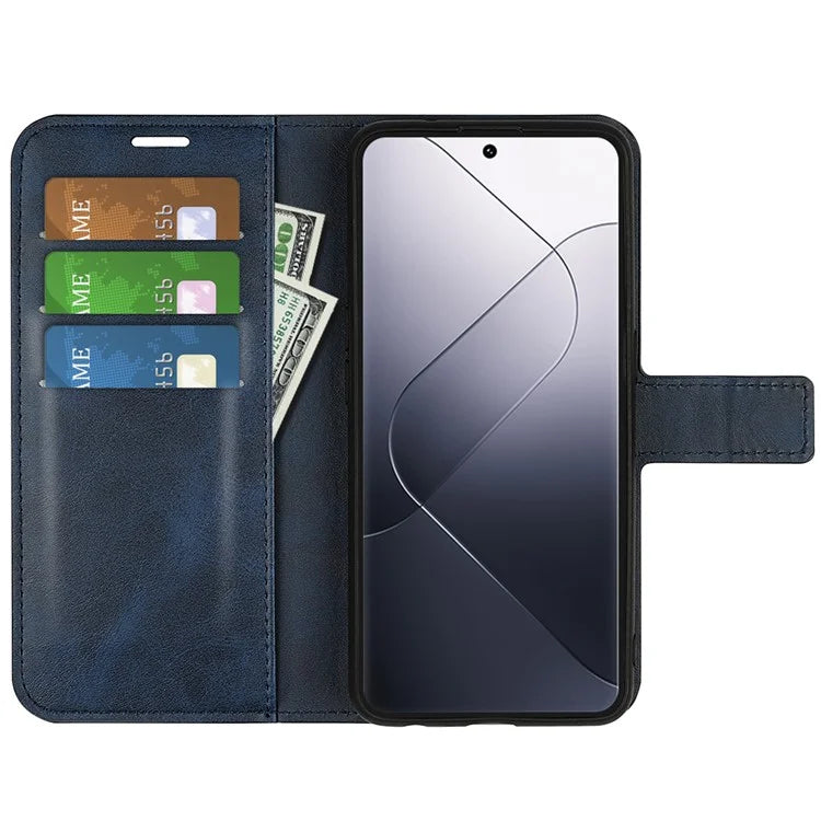 For Xiaomi 14 Pro Case Calf Texture Full Protection Phone Leather Cover