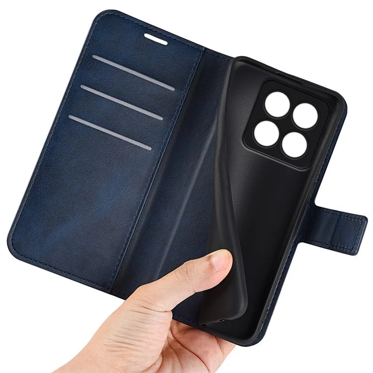 For Xiaomi 14 Pro Case Calf Texture Full Protection Phone Leather Cover