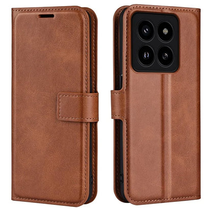 For Xiaomi 14 Pro Case Calf Texture Full Protection Phone Leather Cover