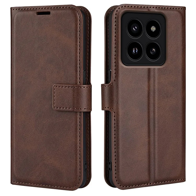 For Xiaomi 14 Pro Case Calf Texture Full Protection Phone Leather Cover
