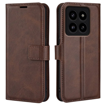 For Xiaomi 14 Pro Case Calf Texture Full Protection Phone Leather Cover