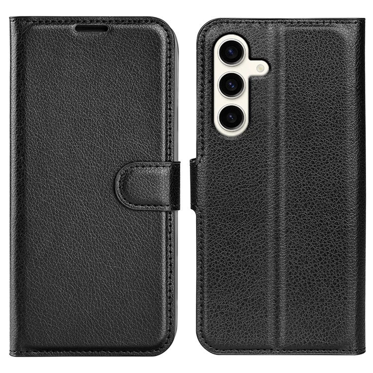 For Samsung Galaxy S24+ Case Wallet Stand Litchi Texture Phone Cover