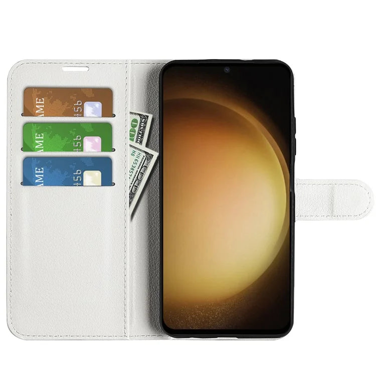 For Samsung Galaxy S24+ Case Wallet Stand Litchi Texture Phone Cover