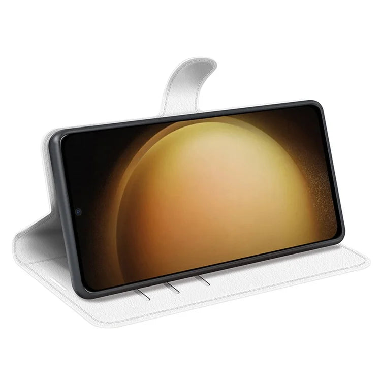 For Samsung Galaxy S24+ Case Wallet Stand Litchi Texture Phone Cover