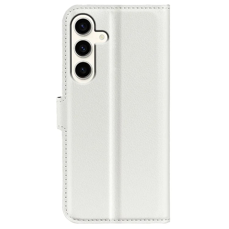 For Samsung Galaxy S24+ Case Wallet Stand Litchi Texture Phone Cover