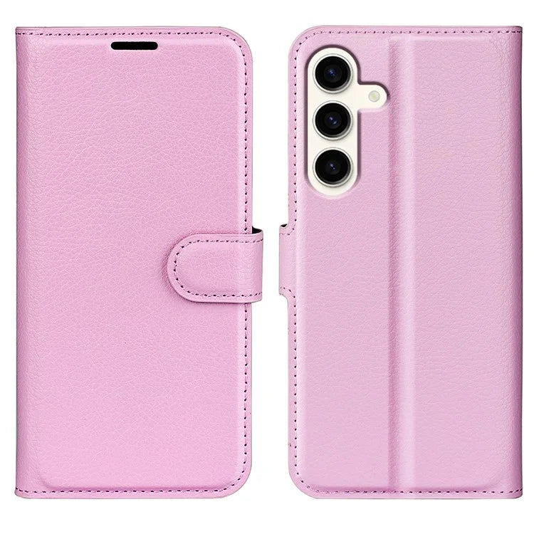 For Samsung Galaxy S24+ Case Wallet Stand Litchi Texture Phone Cover