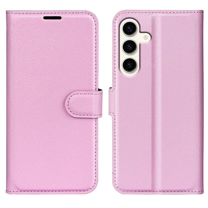 For Samsung Galaxy S24+ Case Wallet Stand Litchi Texture Phone Cover