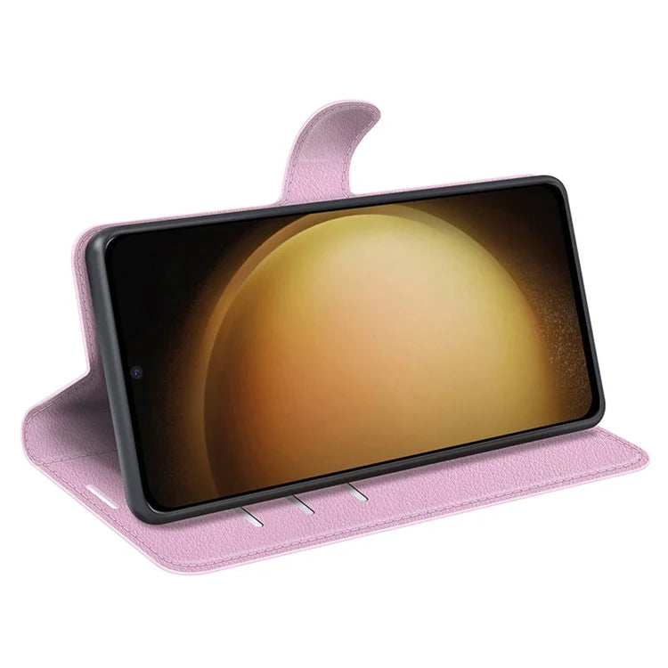 For Samsung Galaxy S24+ Case Wallet Stand Litchi Texture Phone Cover