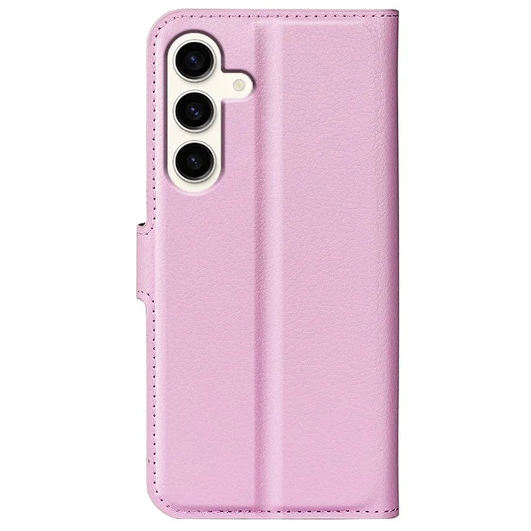 For Samsung Galaxy S24+ Case Wallet Stand Litchi Texture Phone Cover