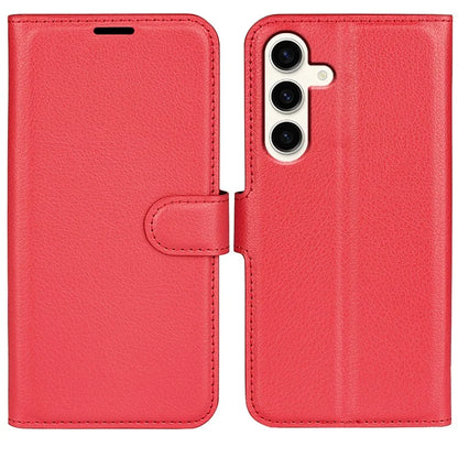 For Samsung Galaxy S24+ Case Wallet Stand Litchi Texture Phone Cover