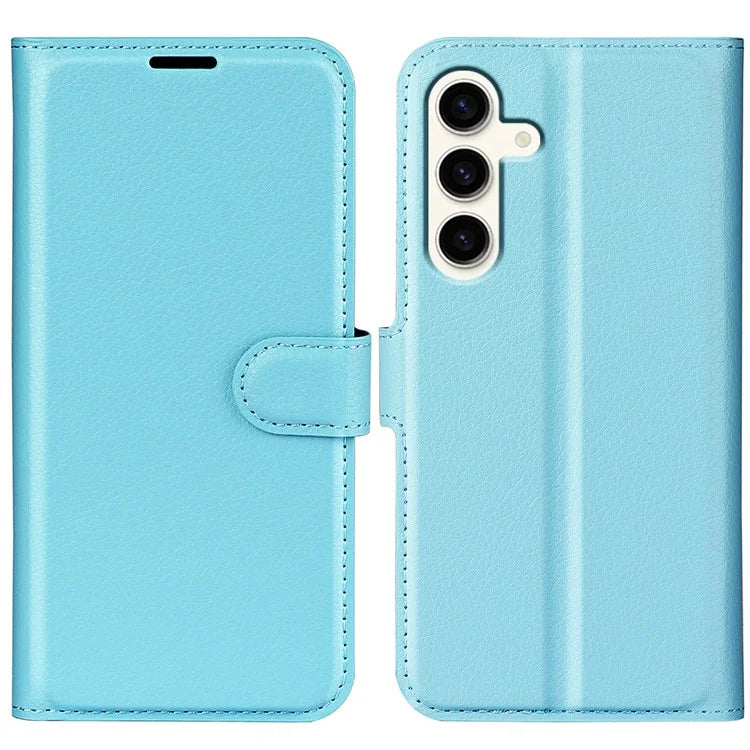 For Samsung Galaxy S24+ Case Wallet Stand Litchi Texture Phone Cover