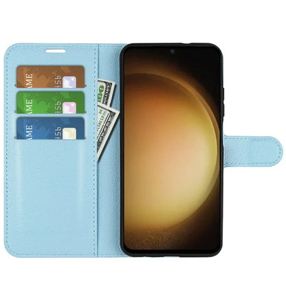 For Samsung Galaxy S24+ Case Wallet Stand Litchi Texture Phone Cover