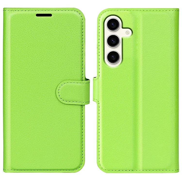 For Samsung Galaxy S24+ Case Wallet Stand Litchi Texture Phone Cover