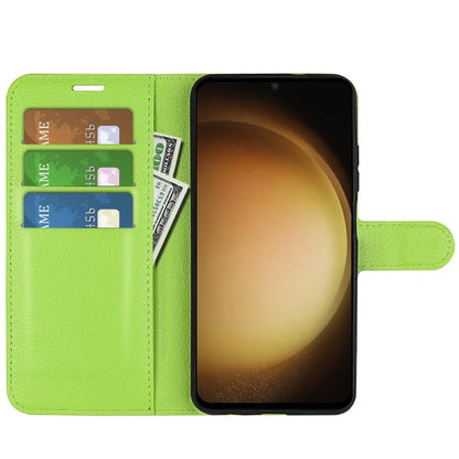 For Samsung Galaxy S24+ Case Wallet Stand Litchi Texture Phone Cover