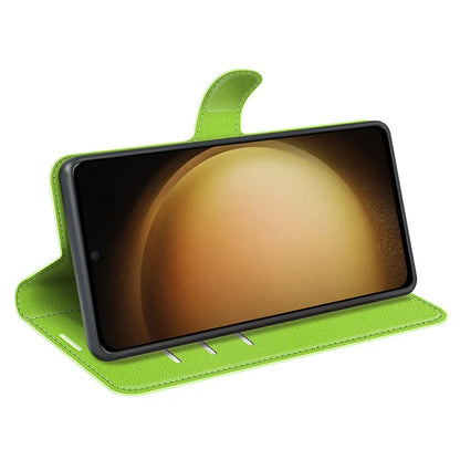 For Samsung Galaxy S24+ Case Wallet Stand Litchi Texture Phone Cover