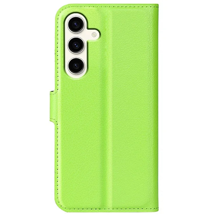 For Samsung Galaxy S24+ Case Wallet Stand Litchi Texture Phone Cover
