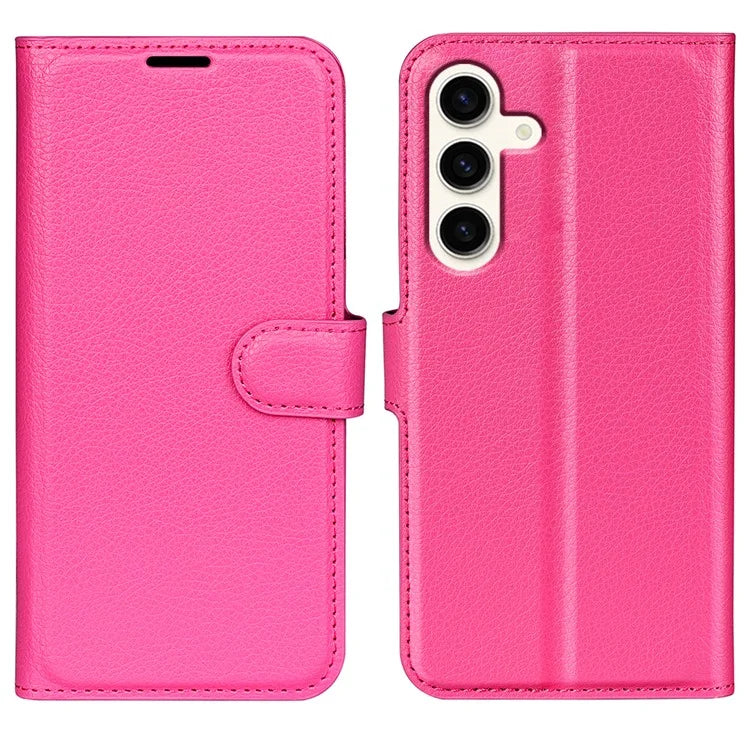 For Samsung Galaxy S24+ Case Wallet Stand Litchi Texture Phone Cover