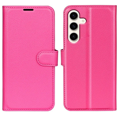 For Samsung Galaxy S24+ Case Wallet Stand Litchi Texture Phone Cover