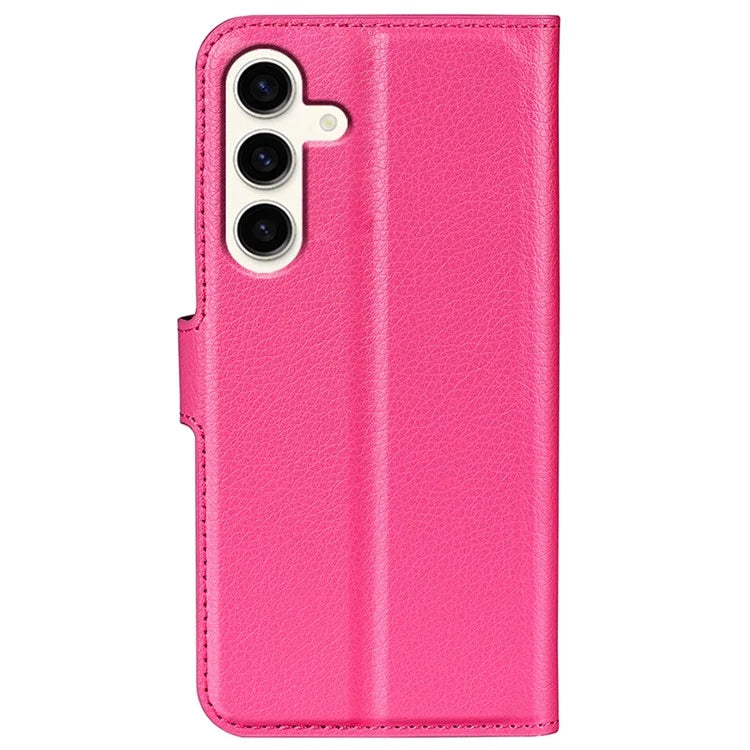 For Samsung Galaxy S24+ Case Wallet Stand Litchi Texture Phone Cover