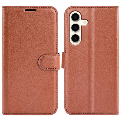 For Samsung Galaxy S24+ Case Wallet Stand Litchi Texture Phone Cover