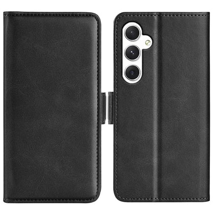 For Samsung Galaxy S24 Case PU Leather Dual Magnetic Clasp Protective Cover