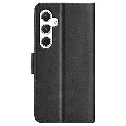 For Samsung Galaxy S24 Case PU Leather Dual Magnetic Clasp Protective Cover