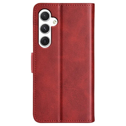 For Samsung Galaxy S24 Case PU Leather Dual Magnetic Clasp Protective Cover