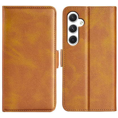For Samsung Galaxy S24 Case PU Leather Dual Magnetic Clasp Protective Cover