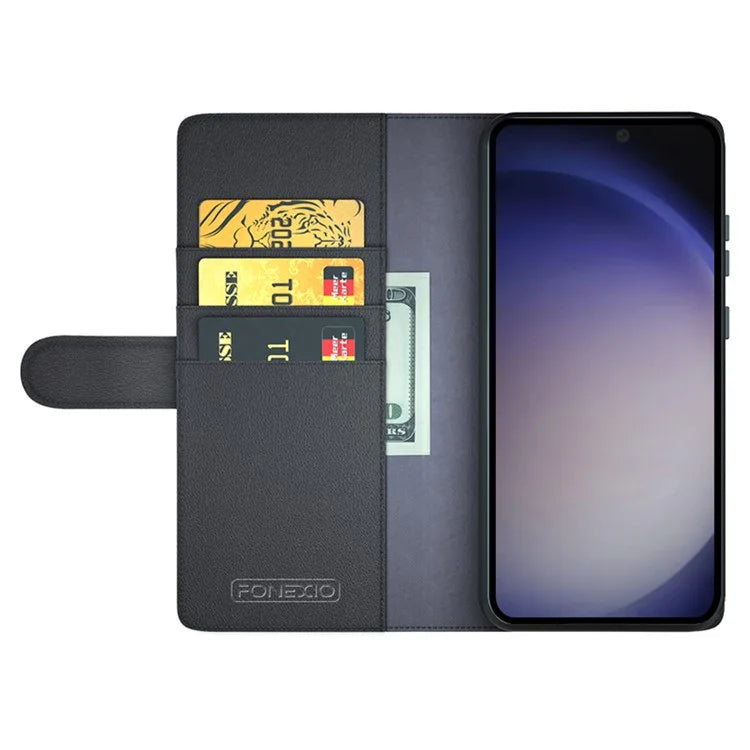 For Samsung Galaxy S24 Case Flip Wallet Genuine Split Leather Phone Cover