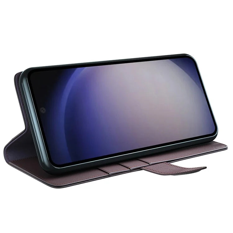 For Samsung Galaxy S24 Case Flip Wallet Genuine Split Leather Phone Cover