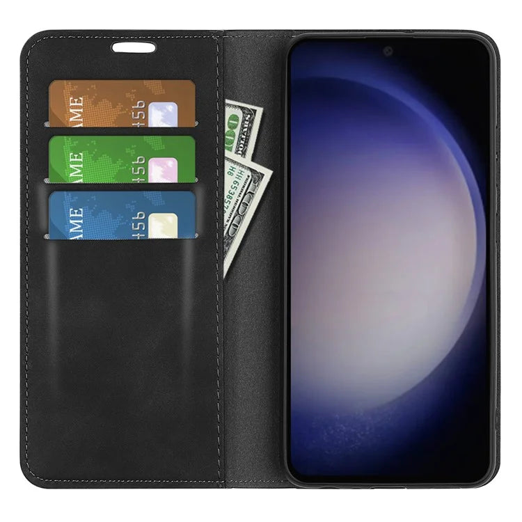 For Samsung Galaxy S24 Case Flip Wallet Skin-touch Phone Cover