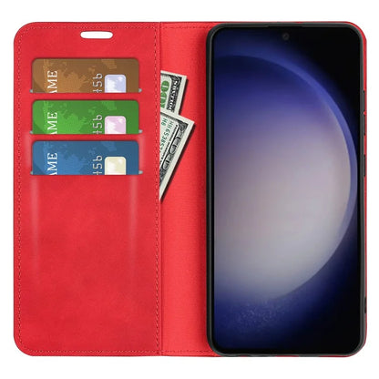 For Samsung Galaxy S24 Case Flip Wallet Skin-touch Phone Cover