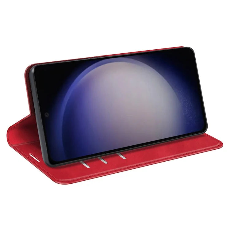 For Samsung Galaxy S24 Case Flip Wallet Skin-touch Phone Cover