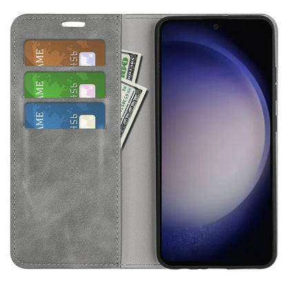 For Samsung Galaxy S24 Case Flip Wallet Skin-touch Phone Cover