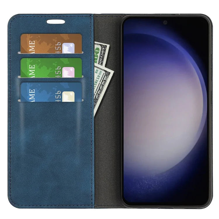 For Samsung Galaxy S24 Case Flip Wallet Skin-touch Phone Cover