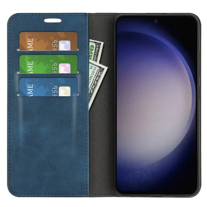 For Samsung Galaxy S24 Case Flip Wallet Skin-touch Phone Cover