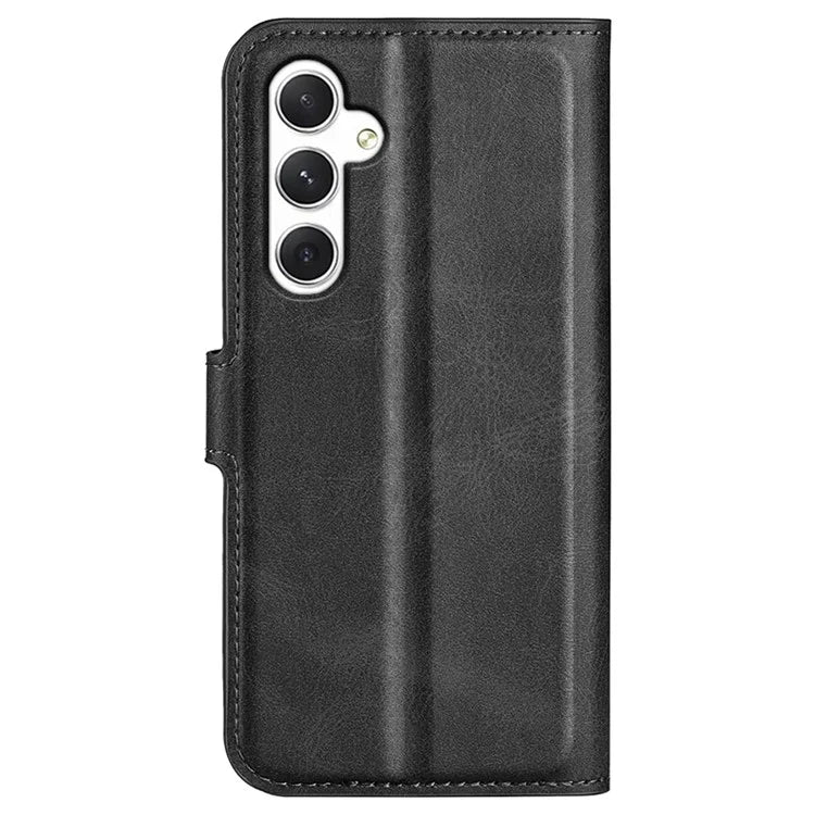 For Samsung Galaxy S24 Case PU Leather Calf Texture Full Protective Phone Cover