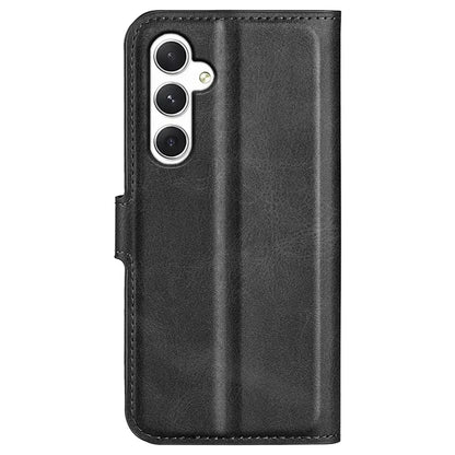 For Samsung Galaxy S24 Case PU Leather Calf Texture Full Protective Phone Cover