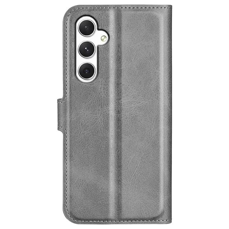 For Samsung Galaxy S24 Case PU Leather Calf Texture Full Protective Phone Cover