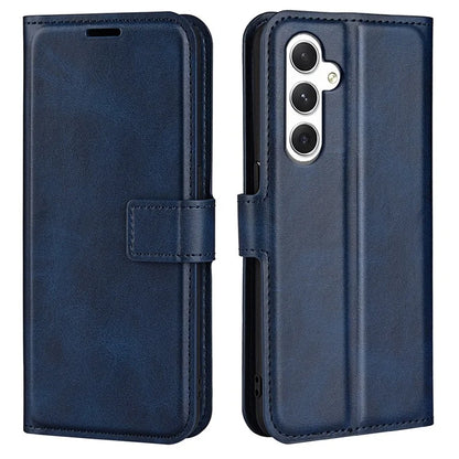 For Samsung Galaxy S24 Case PU Leather Calf Texture Full Protective Phone Cover