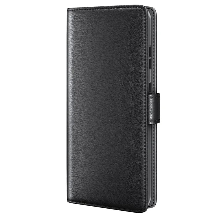 For Samsung Galaxy S24+ Case Genuine Split Leather Magnetic Closure Phone Cover