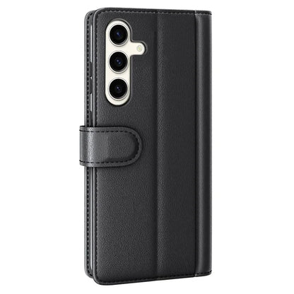 For Samsung Galaxy S24+ Case Genuine Split Leather Magnetic Closure Phone Cover