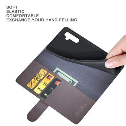 For Samsung Galaxy S24+ Case Genuine Split Leather Magnetic Closure Phone Cover