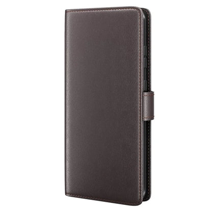 For Samsung Galaxy S24+ Case Genuine Split Leather Magnetic Closure Phone Cover