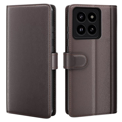For Xiaomi 14 Pro Case Genuine Split Leather Stand Wallet Folio Cover