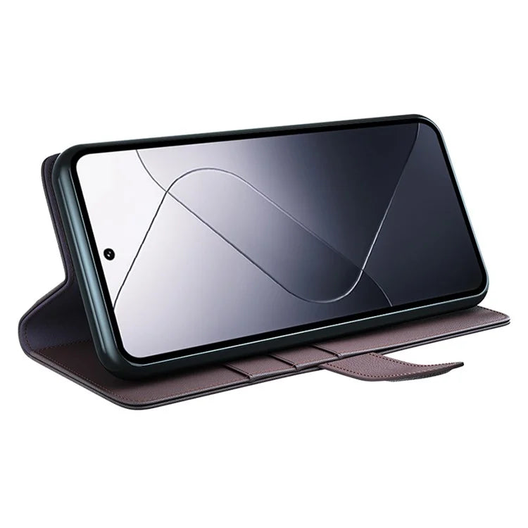 For Xiaomi 14 Pro Case Genuine Split Leather Stand Wallet Folio Cover