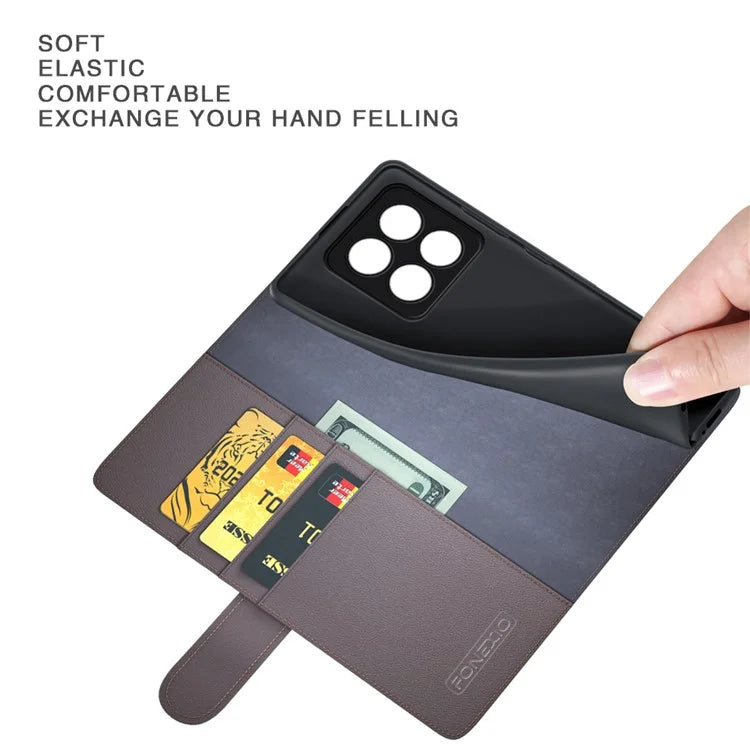 For Xiaomi 14 Pro Case Genuine Split Leather Stand Wallet Folio Cover