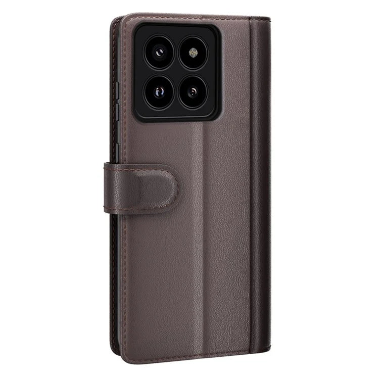 For Xiaomi 14 Pro Case Genuine Split Leather Stand Wallet Folio Cover